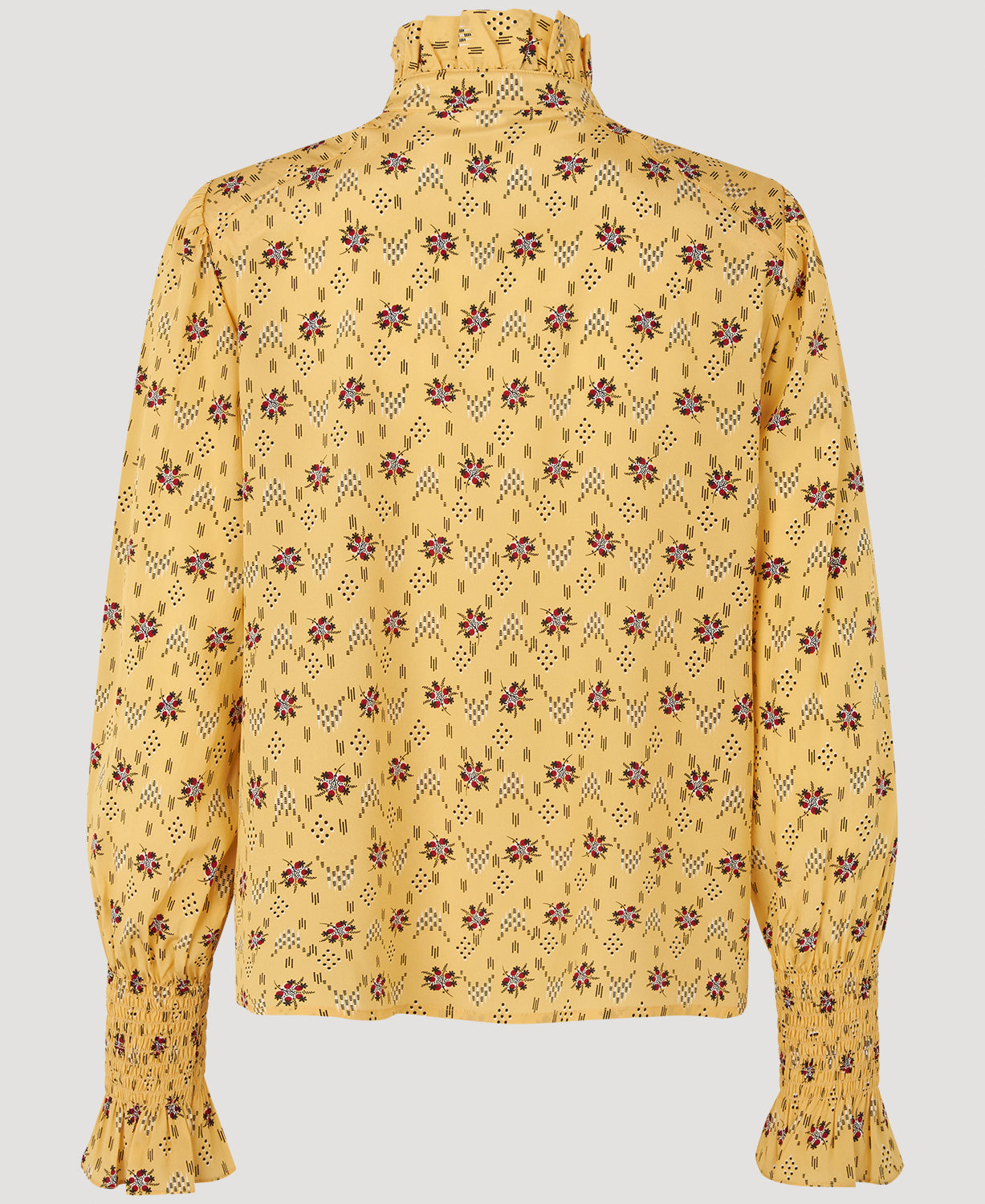 Notes du Nord Ivory Blomstret Silkeskjorte Skjorte 979 Vintage Flower